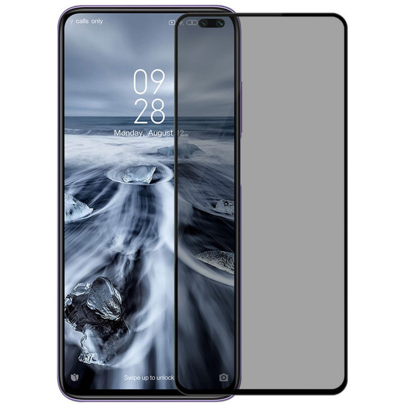 Захисне скло Privacy 5D для Xiaomi Poco X6  з чорною рамкою (м`яка упаковка)-0